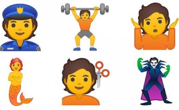 Googledan cinsiyetsiz emoji