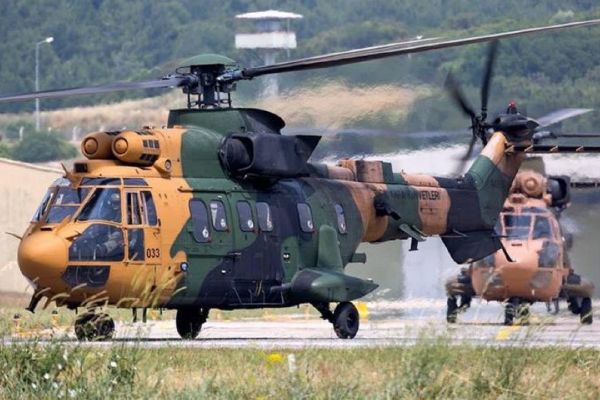 Bitliste askeri helikopter düştü